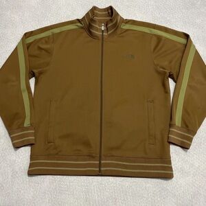 North face brown sweatshirt jacket size XLARGE